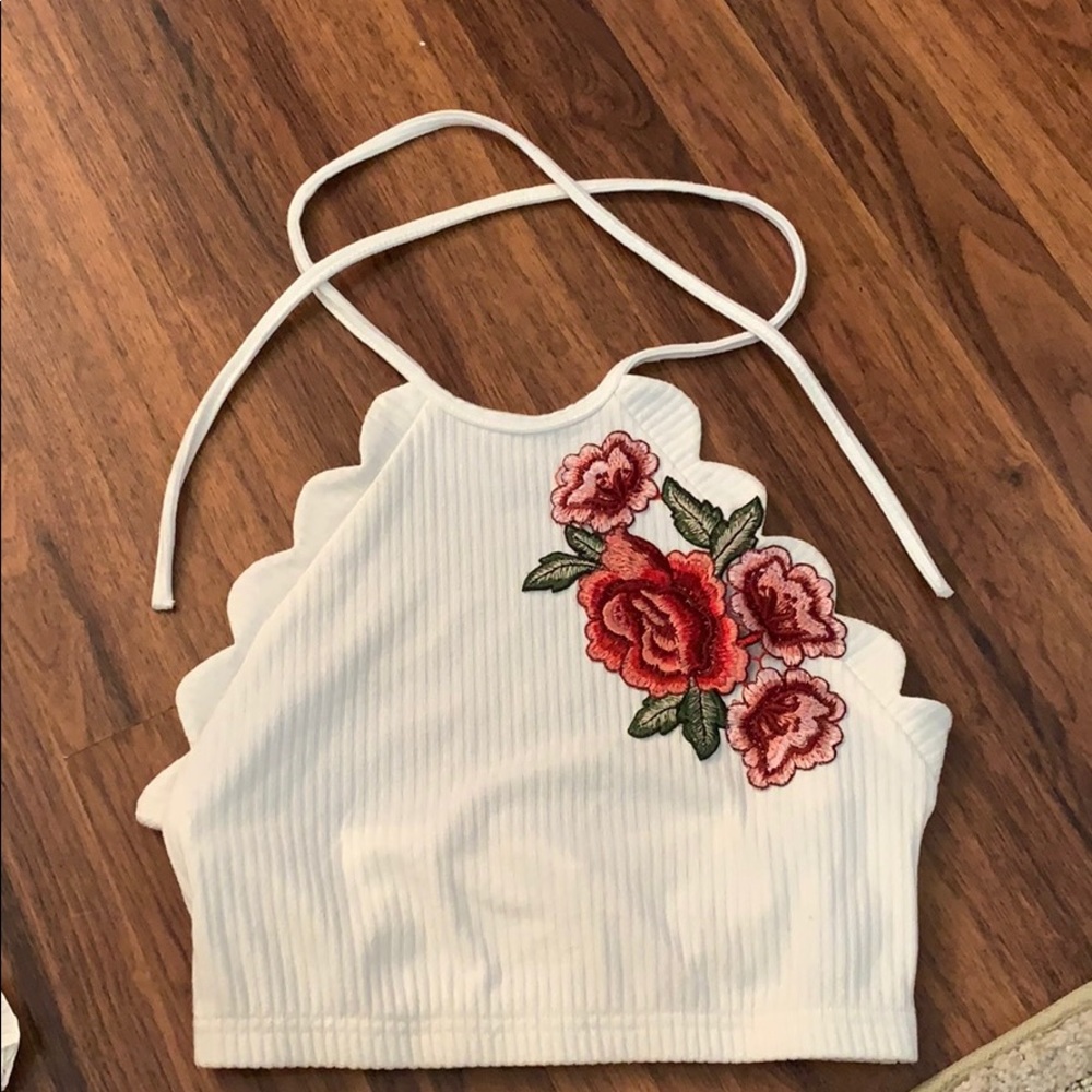 Rose halter top